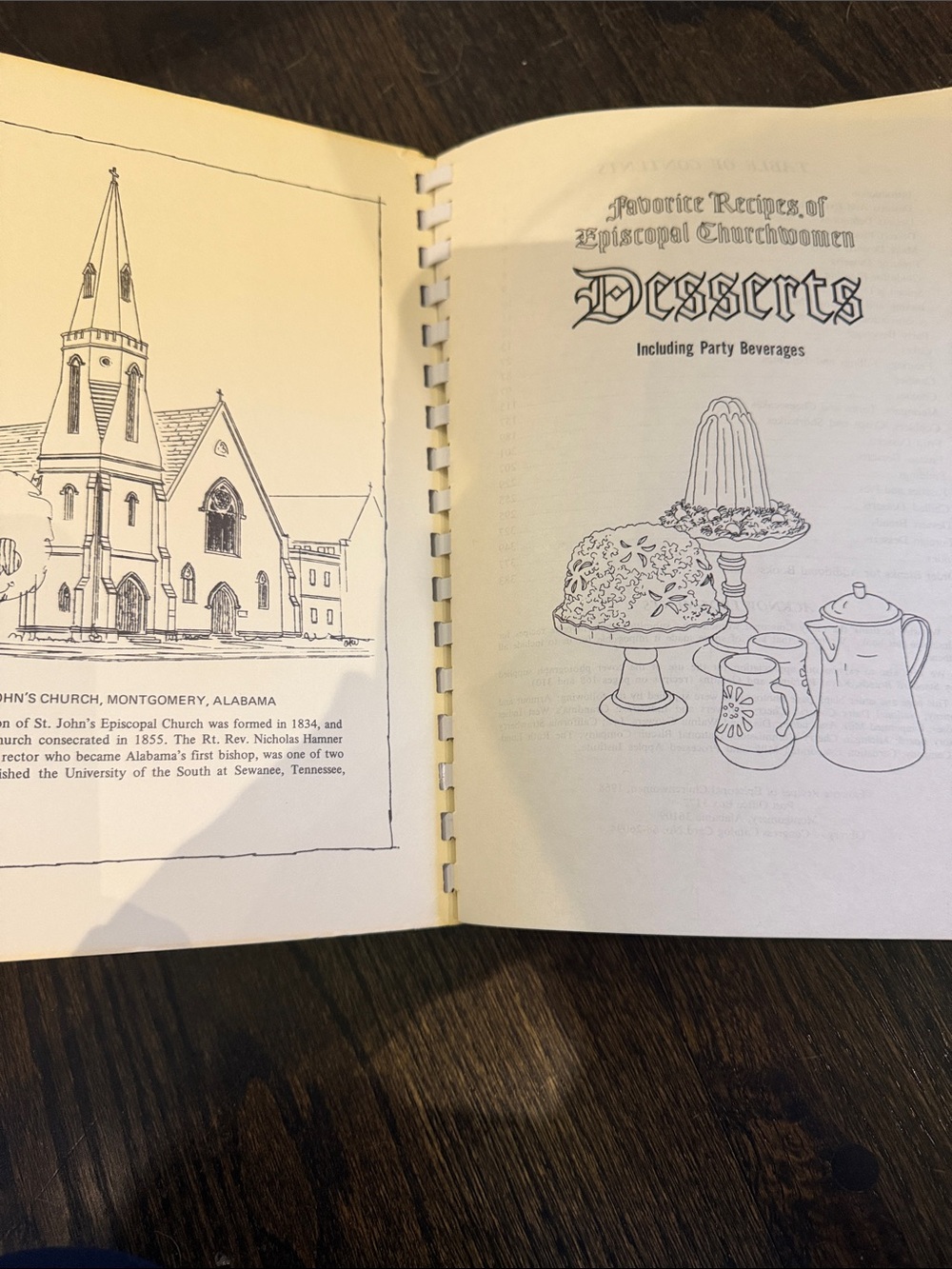 Vintage spiral cookbook Favorite Recipes of Episcopal Churchwomen Desserts (Bev) - Picture 2 of 8